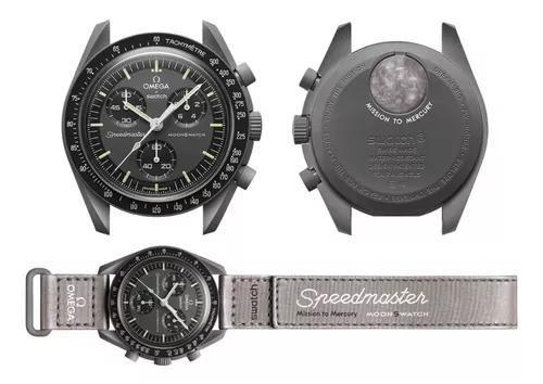 OMEGAxSWATCH MISSION TO MERCURYマーキュリー Relógio Swatch Omega Moonswatch Mission To Mercury - Relógio